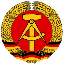 DDR Emblem - Hammer und Zirkel im Ährenkranz.